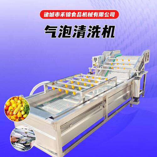 全自动葡萄干气泡清洗机预制菜加工清洗流水线净菜清洗风干生产线