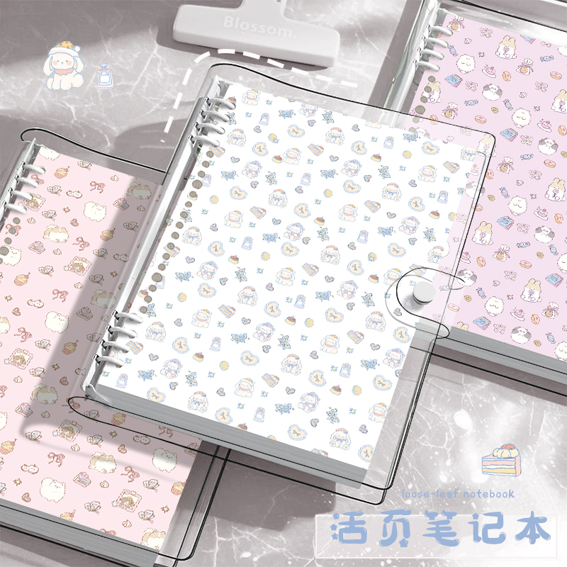 PVC软壳透明活页本简约笔记本