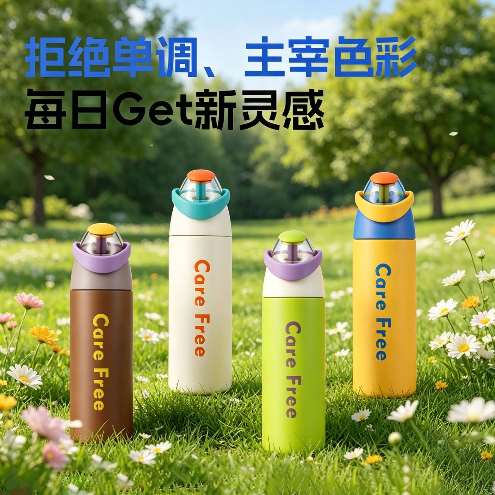 新款提手运动水壶户外不锈钢车载