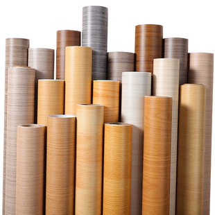 特厚木纹贴纸自粘仿木加厚pvc科技木饰面木板墙纸工程装饰波音片