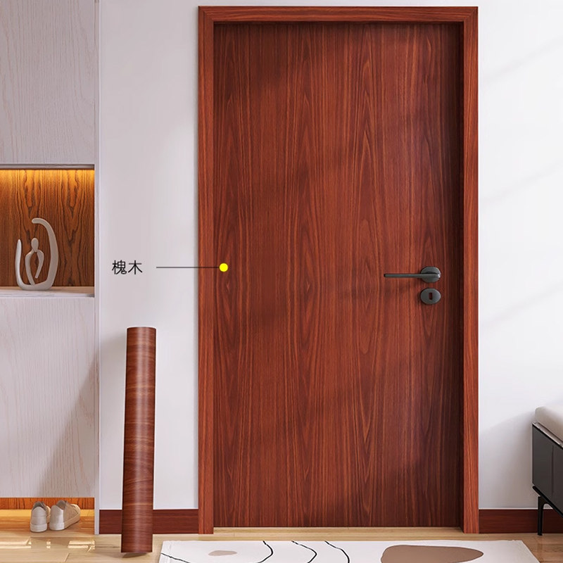 整张入户门木门翻新贴纸自粘仿木