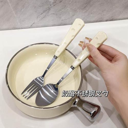 不锈钢奶酪勺子叉子餐刀具
