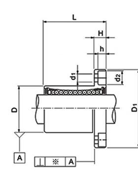 WR0M方法兰加长直线承LMH327轴60 LMH80 MH10LUU直线加长轴L承