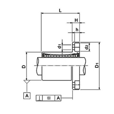 WR0M方法兰加长直线承LMH327轴60 LMH80 MH10LUU直线加长轴L承