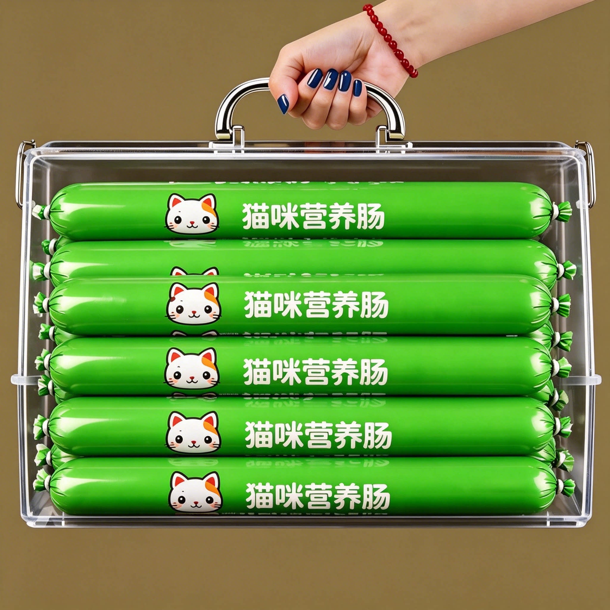 猫狗通用低盐补钙磨牙火腿肠