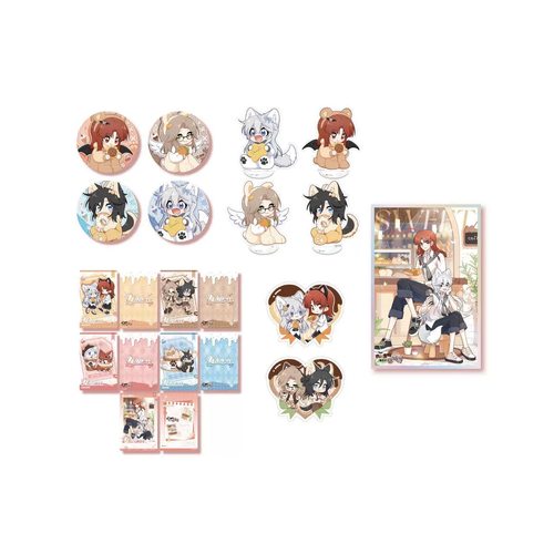 现货 栗汀 我的食物看起来很可爱 徽章吧唧色纸立牌小卡套组