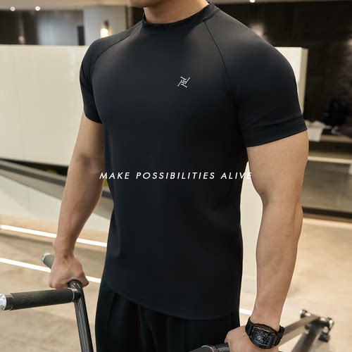 MPA PumpClub夏季美式冰感高弹透气运动休闲户外速干华夫格T恤