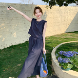 高级感天丝牛仔马甲套装裙女夏2025新款大方得体穿搭半身裙两件套，女装套装/套裙，浙宝210（原浙宝191）