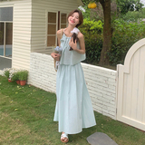 现货209K791P120K178纯欲花朵吊带背心夏装新款高腰半身裙两件套，女装套装/套裙，浙宝210（原浙宝191）