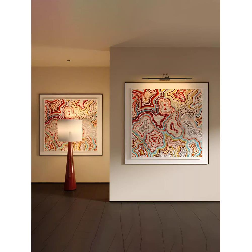 现代Normcore奶油风格金属装饰画卧室房间床头画抽象艺术挂画背景