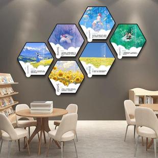 心理咨询室装饰画心灵驿站心理健康辅导文化墙布置心理格言挂画