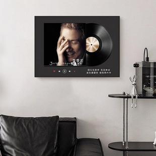 张学友刘若英王菲音乐黑胶唱片挂画艺术复古卧室客厅高级感装饰画