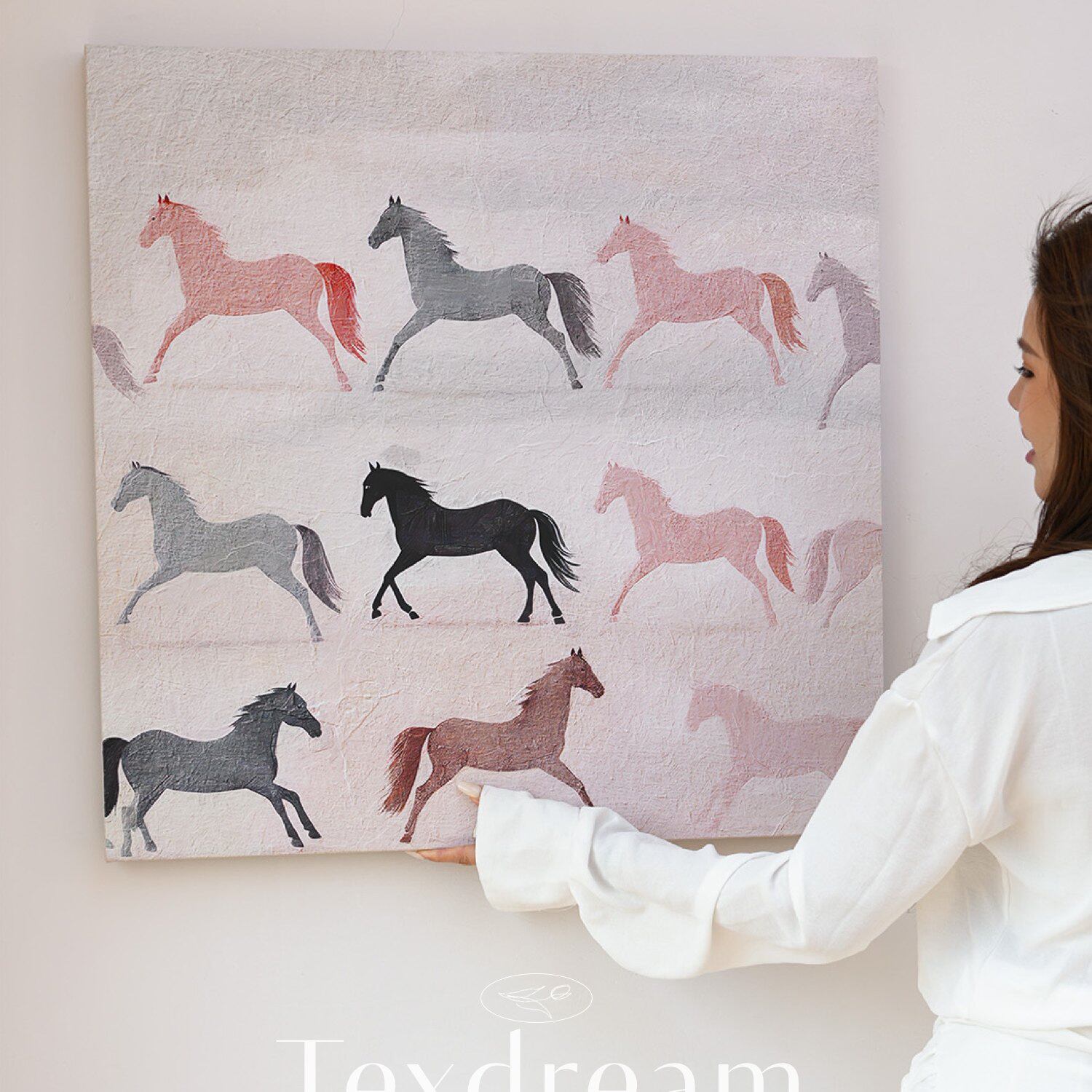 【马不停蹄玄关装饰画】TEXDREAM态度现代高架喷绘画书房挂画摆件