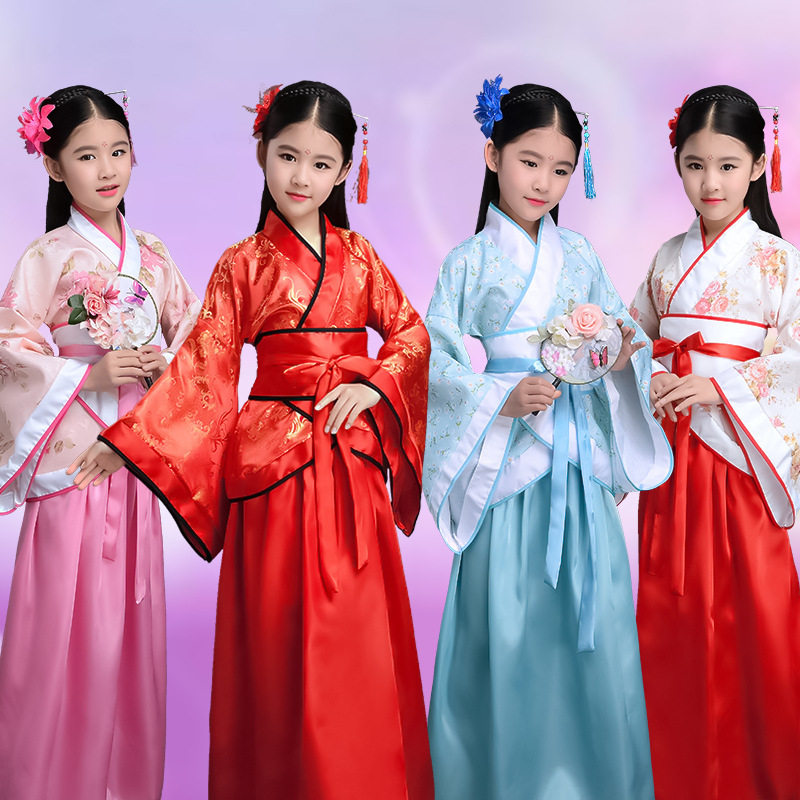 儿童古装女汉服唐装秦朝春秋战国