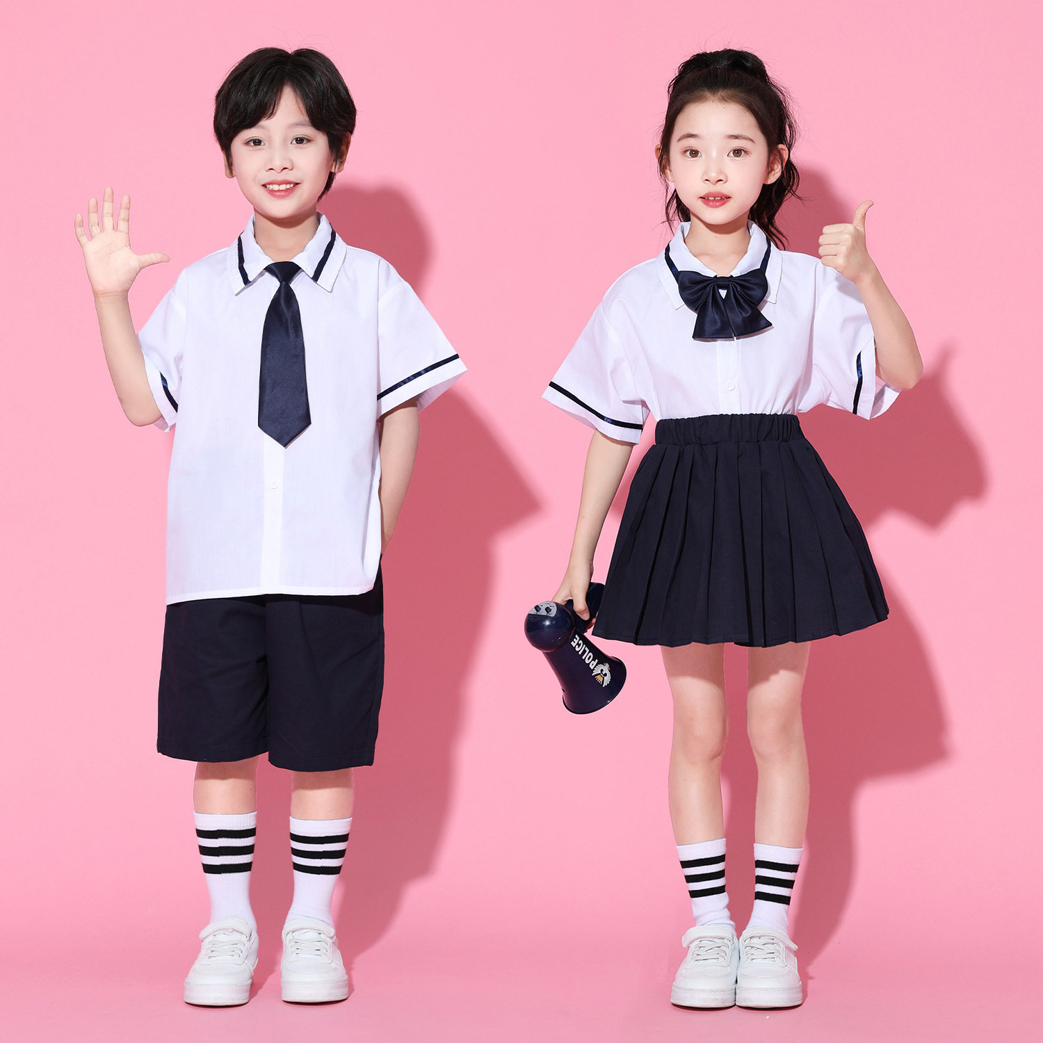 儿童啦啦队演出服幼儿园六一舞蹈班服小学生学院风啦啦操表演套装