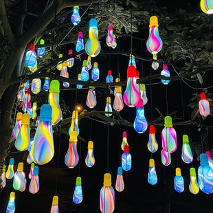 许愿瓶五角星糖果藤条圆形灯串户外节日led装饰灯串饰氛围灯