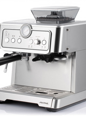 AKANE跨境欧规半自动意式浓缩咖啡带研磨触屏泵压式花式咖啡机