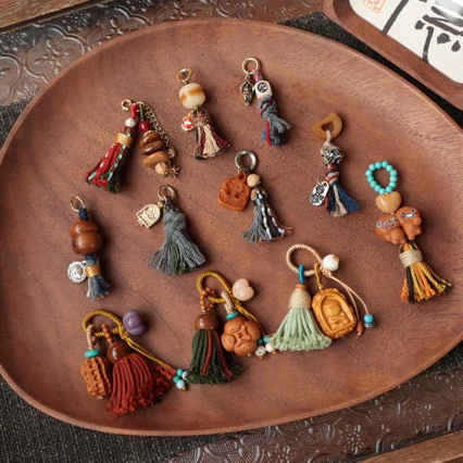 芭比檀菩提根牛骨多款小提溜配件手链项链挂件手工DIY文玩配饰