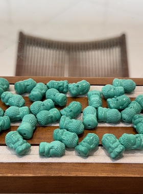 菱镁矿无脸小佛配件手工DIY文玩手链项链隔珠挂件佛珠挂件配饰