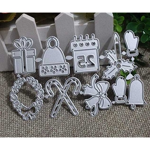 新款直销scrapbook DIY刀模碳钢刀模儿童DIY压花刀模切割版圣诞套
