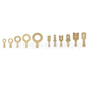 新款直销750PCS/600PCS盒装金色插簧插片裸端子组合 对接接线片铜