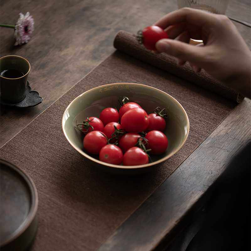 新款直销龙泉青瓷陶瓷壶承 功夫茶具干泡圆形茶托 梅子青茶点盘8,餐饮具,茶托,淘宝优惠券,粉丝福利购,淘宝优惠卷