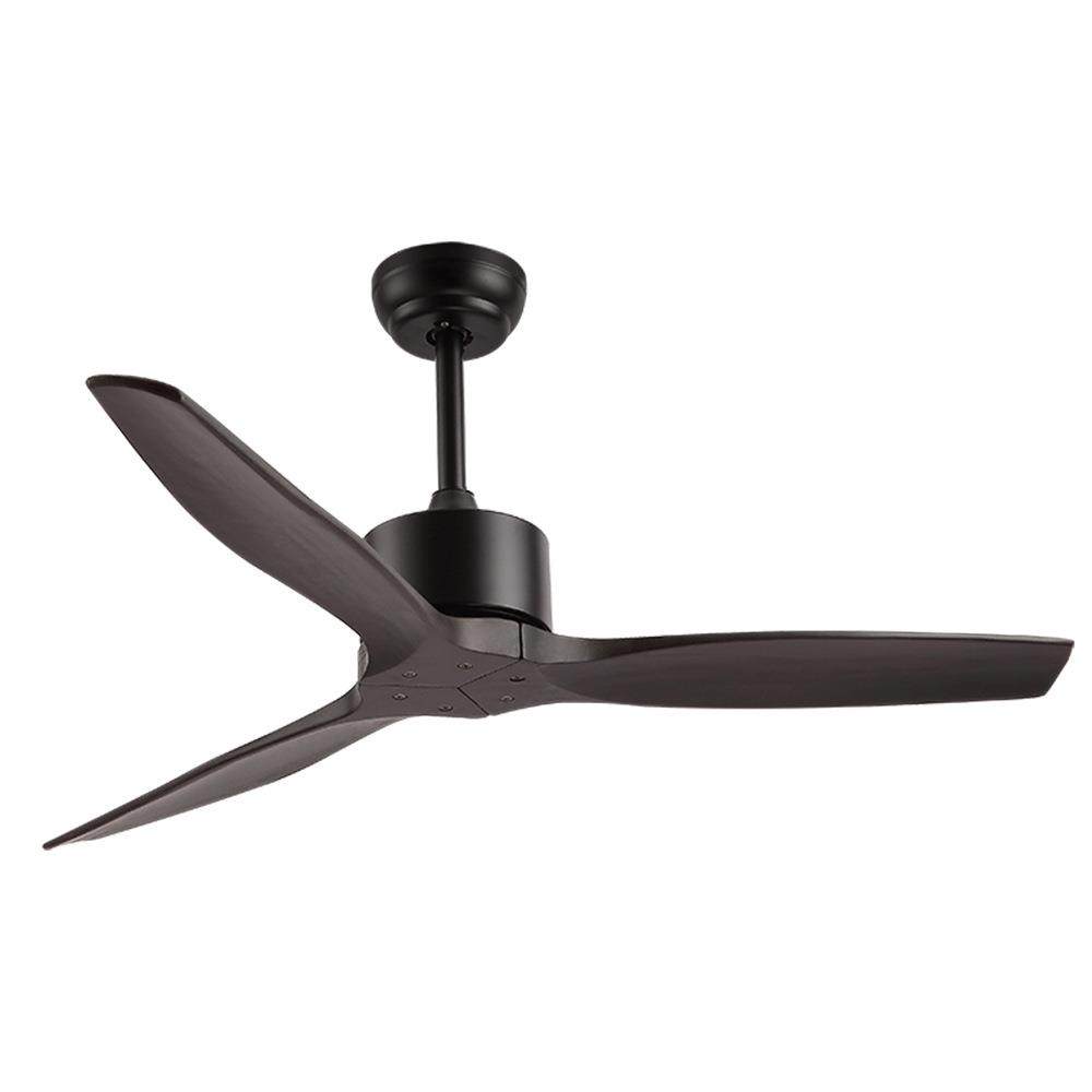 新款直销跨境实木吊扇不带灯客厅餐厅装饰风扇复古简约卧室变频le