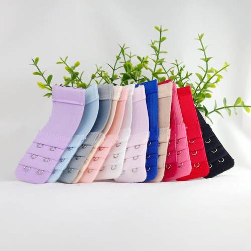 新款直销弹力松紧三排二扣文胸延长扣不锈钢内衣加长搭扣背扣后排