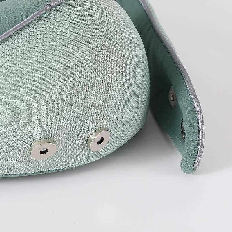 新款直销跨境U型枕记忆棉枕头磁扣可拆洗便携护颈枕办公室午睡枕