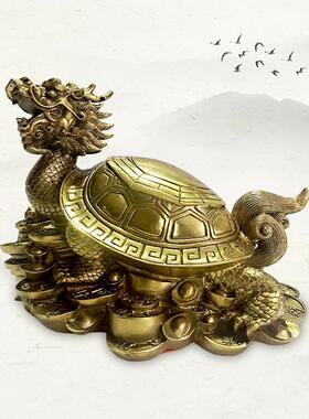 新款直销纯铜龙龟摆件母子龙龟八卦金钱如意龙龟工艺品摆件