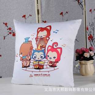 新款直销热转印桃皮绒空白抱枕套DIY广告双面纯白沙发靠枕靠垫套8