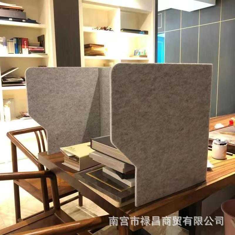 新款直销防飞沫办公桌面隔离挡板防偷窥挡板毛毡板学生桌面屏风隔