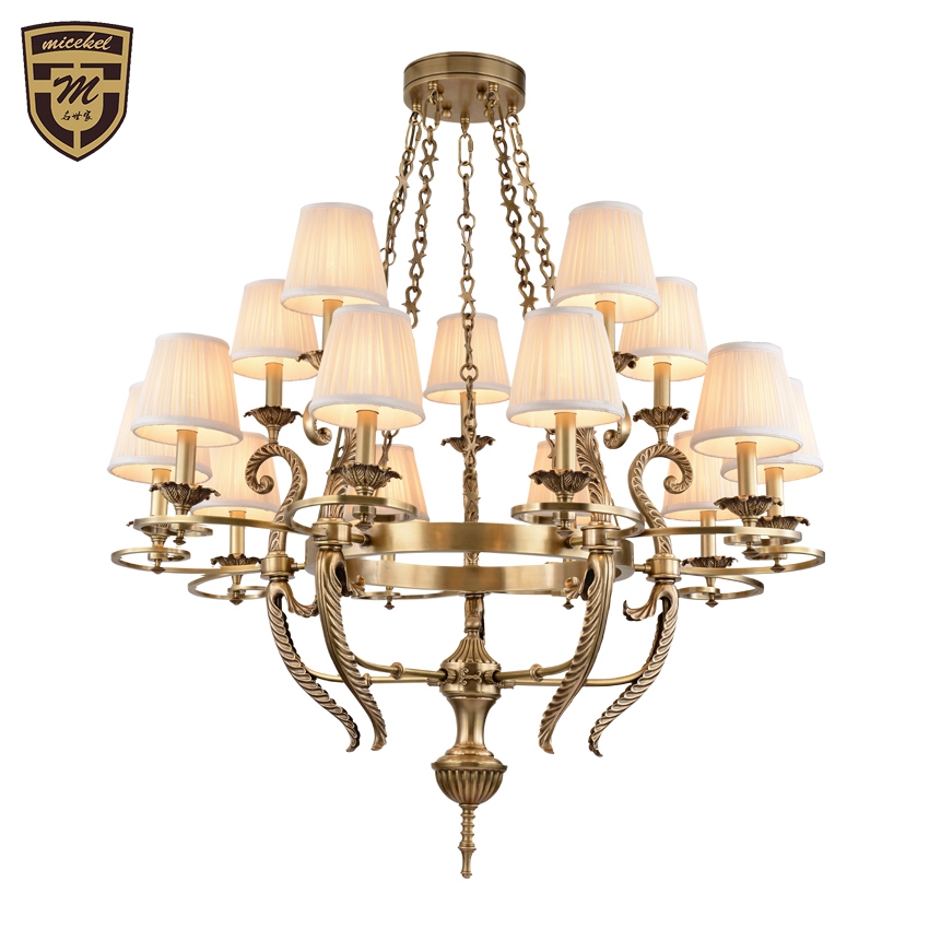 高档简美风纯铜客厅卧室别墅吊灯