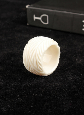 知梳阁男女通用牛骨复古手工扳指