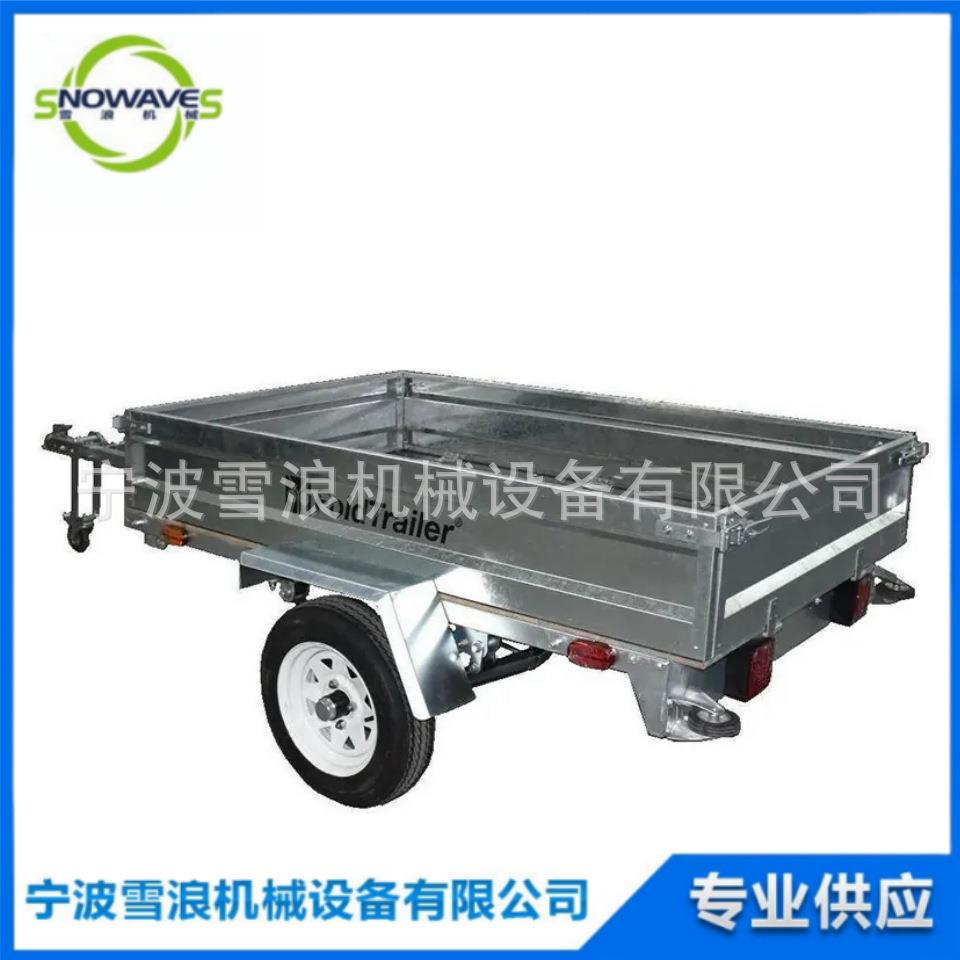 跨境特价6*4汽车后挂式镀锌可折叠拖车平板运输 农场实用方型拖车