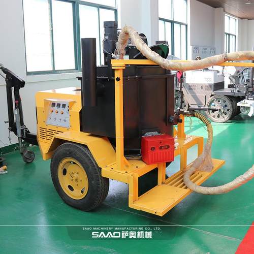 拖挂式沥青灌缝机价格罐体是圆桶的大灌缝机撞刹式拖挂灌缝机