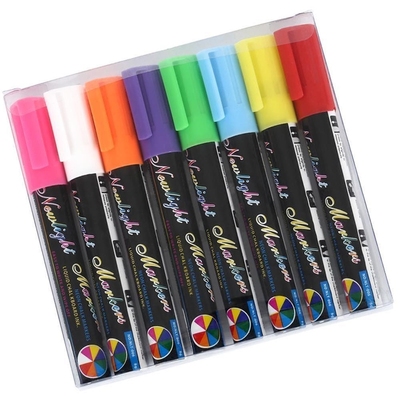 6mm 8 Colors Liquid Chalk Pens Marker Reversible Neon Colour