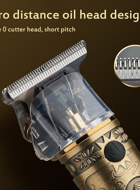 Cordless professional hair clippers zero gapped T blade barb