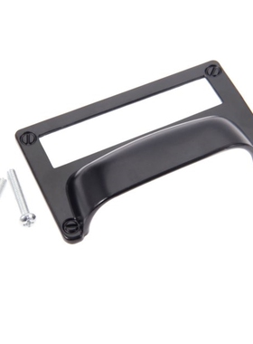 Antique Shell Label Pull Handle Card Holder Vintage Furnitur