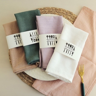 1Pcs Cotton Linen Napkins Wedding Party Table Dinner
