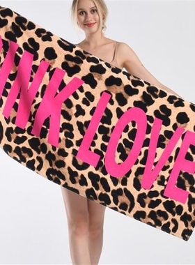 147x71cm Pink Soft Cotton Beach Towel Travel Swimming Bath T