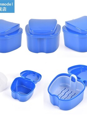 Denture Bath Box Case Dental False Teeth Storage Box with Ha