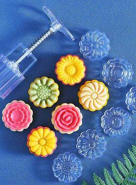 Transparent threedimensional rose moon cake mold hand em