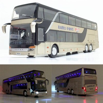 Sale High quality 132 alloy pull back bus model,high imitat