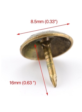 50PCS NAIERDI 8.5x16mm Bronze Tacks Antique Decorative Jewel
