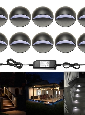 10Pcs/set 50mm Black Half Moon Waterproof Garden Yard Pathwa