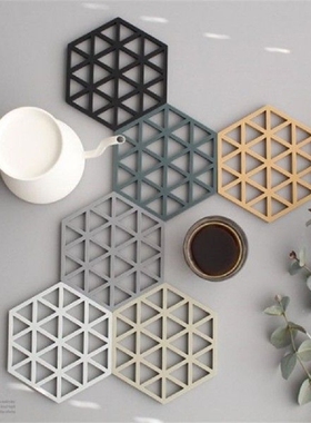 1pc Creative Silicone Tableware Insulation Mat Coaster Cup