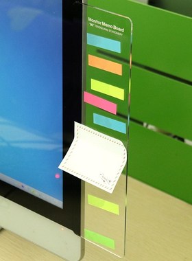 1PC Message Memo Board PC Screen Computer Monitors Side Pane