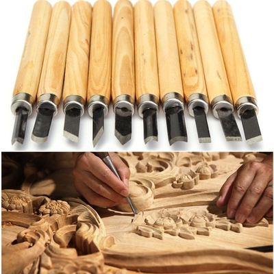 10pcs Manual Wood Carving Hand Chisel Tool Set Chisel Set Hi