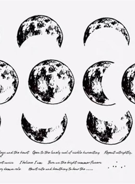 moon 2 Transparent Clear Silicone Stamp/Seal for DIY scrapb